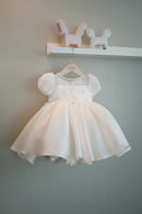 Baby Girls Beading Christening Gowns Chiffon Wedding Party Dresses for Newborn Birthday Kids 1-8 Years