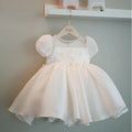 Baby Girls Beading Christening Gowns Chiffon Wedding Party Dresses for Newborn Birthday Kids 1-8 Years