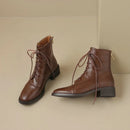 Women Ankle Boots Genuine Leather Zipper Shoes Woman Winter Casual Motorcycle Boots