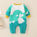 Autumn And Winter Baby Clothes Romper Bodysuit For Boys And Girls Pure Cotton Knitting Climbing Clothes