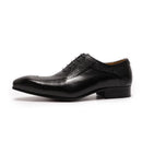 Men Genuine Leather  Toe Dress Shoes Lace-Up Formal Oxford Luxury Elegant Footwear