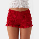 Women Mini Shorts Low Waist Ruffle Frill Bloomers Summer Lounge Pajamas Shorts