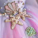 Flower Girls Dress Princess Wedding Party Gowns Dress Sky Blue Lolita Girl Fluffy Special Girl Beauty Pageant Dress