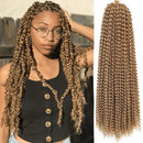 24” Passion Twist Hair Synthetic Water Wave Braiding Hair for Butterfly Style Crochet Braids Bohemian Hair Extensions（1/3/6pack）