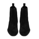 Men Chelsea Boots Handmade Pointed Toe Mid-heel Business Zip Men Ankle Boots