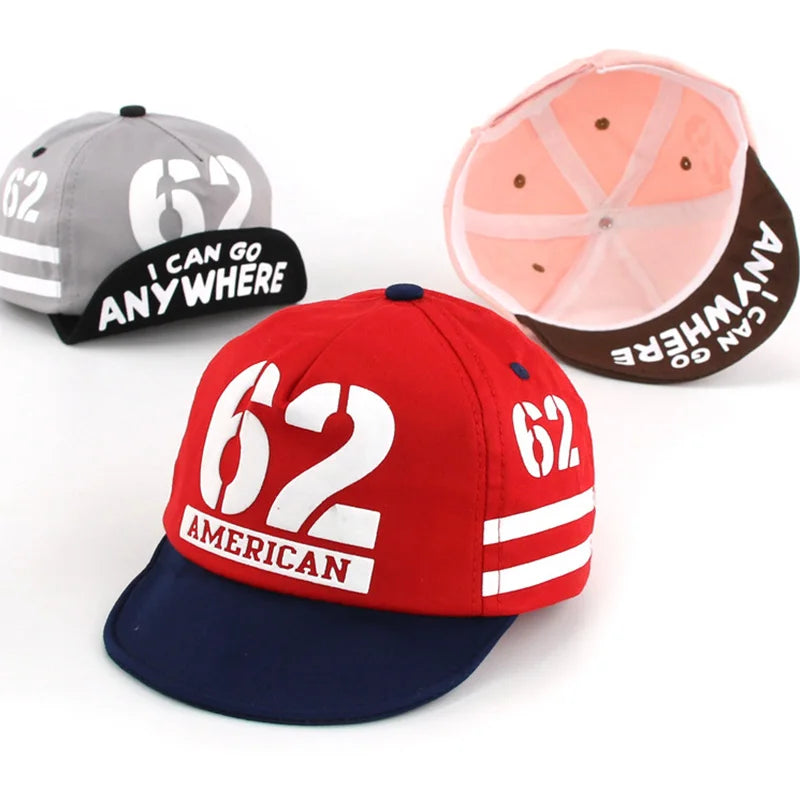 Baby Baseball Cap Spring Summer Patchwork Infant Girl Boy Visor Cap Soft Cotton Cartoon Letter Newborn Sun Hat