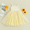 Yellow dress with floral pattern on a beige background, Obroi