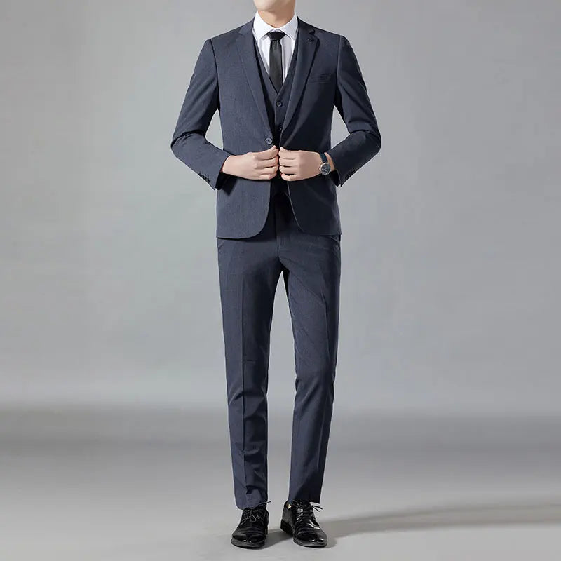 Handsome casual boutique men's suit suit slim