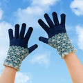 Winter warm gloves cute winter knitted ladies plus velvet cycling windproof knitted touch screen gloves