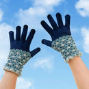 Winter warm gloves cute winter knitted ladies plus velvet cycling windproof knitted touch screen gloves