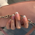 24pcs French Finished Nails Art Seamless Removable Nails Decoration Acrylic Press On Nails Tips