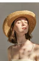 Hat Summer Sun Hat for Women with Large Brim Handmade Straw Hat
