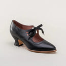 Retro Pumps Woman Lace Up Low Heel Dress Ladies Butterfly Derby Shoes