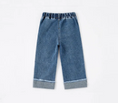 Girls Jeans Pants Casual Pants for Kids Denim Wide-leg Trousers Clothing Autumn Toddler Clothes