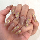 French False Nails Bow Rhinestone Press on Nails Reusable Full Cover Nail Tip Almond Nails Sweet Purple Tips