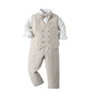 Baby Boys Clothes Gentleman Formal Suits Birthday Shirt Trousers Handsome 3pcs Sets