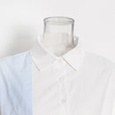 Women Shirt Autumn Single Breasted Patchwork Ladies Blouse Female Tops Loose Leisure