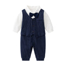 Baby's British Style Jumpsuit, Birthday Party Dress, Small Suit, Fashionable Gentleman's, Spring and Fall