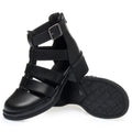Women Sandals Summer Genuine Leather Ladies Sandals Closure Braided Gladiator Non-Slip Casual Sandals Women