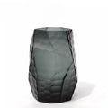 Manual Grinding Carved Glass Vase Tabletop Flower Vase Home Decoration