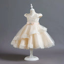 Flower Girls Lace Bridesmaid Dress Kids Princess Wedding Prom Pageant Birthday Party Tulle Dresses