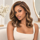 Ombre Blonde Human Hair Bob Wig, 13x4 Lace Front Body Wave Wig, Glueless Short Bob for Women