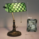Bedside Table Lamps Standing Bank Desk Lighting Stained Glass Fixture Tiffany Home Decor Pull Switch