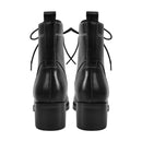 Women Round Toe Lace UP Ankle Boots  Gothic Heeled Winter Combat Boots