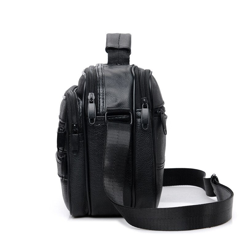 Travel Crossbody Bag High Quality Leather Handbag For Male Large Capacity Waterproof Single Shoulder Bags