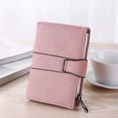 Women Wallet Simple Retro Rivets Short Wallet Handbag for Girls Purse Small Wallet Ladies