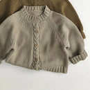 Children Sweater 1-6Y Boys Loose Cardigans Coat Girls Knitted Retro Casual Outwear Top