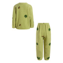 Kids Girls Boys Fleece Pajama Set Sleepwear Children Outfits Nightwear Pullover
