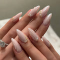 Blue Crocodile Gold Glitter Starfish Summer Nails Detachable Finished Nails Press on Nails