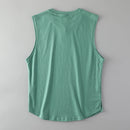 Green sleeveless shirt on a gray background, Obroi