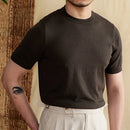 Men T Shirts Tee Shirt Knitted T-Shirt Business O-Neck T-shirt