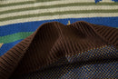 Striped Sweater Men Pentagram Comfortable Round Neck Loose High Street