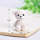 Resin Kawaii Bear Figurines Miniature Craft Fairy Garden Ornament Miniature Dollhouse Home Decoration Accessories