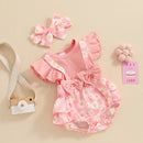 Baby Girl Clothes Ruffle Butt Romper Daisy Overalls Jumpsuit Summer Outfit