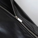 Women's Faux Leather Skirt High Street Sexy Side Zipper High waist Black Skinny Skirt Mini