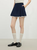 Women Mini Skirt Pleated Skirt for Women Spring Lace Short Skirt