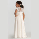 Chiffon Flower Girl Dresses Hollow Lace Kids Weddings Gowns Junior Bridesmaid Dress 4-13 Years