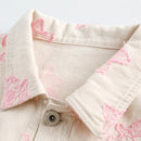 Men Jacket Rose Embroidery Denim Jacket Streetwear Jacket Coat for Male