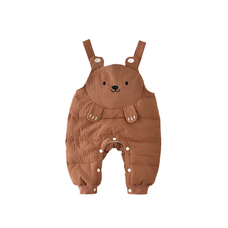Winter New Baby Rompers Cartoon Boys Overall Thicken Jumpsuits