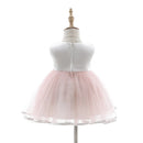 Baby Dresses Golden Belt Toddler White Princess Dress Embroidery Lace Party Frocks