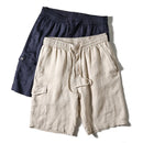 Linen Casual Men's Shorts Summer Loose Outside To Wear Five Quarter Pants Thin Linen
