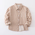 Baby Boy Girl Cotton Striped Shirt Infant Toddler Child Blouses Long Sleeve Kid Outfit Spring Autumn Baby Clothes 1-10Y