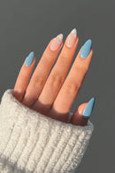 24pcs Upgrade Your Look With flower-designed almond nail set