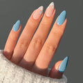 24pcs Upgrade Your Look With flower-designed almond nail set