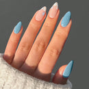 24pcs Upgrade Your Look With flower-designed almond nail set