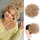 Women Messy Curly Fluffy Hair Bun Clip In Ponytail Hair Extensions Natural False Hairpieces